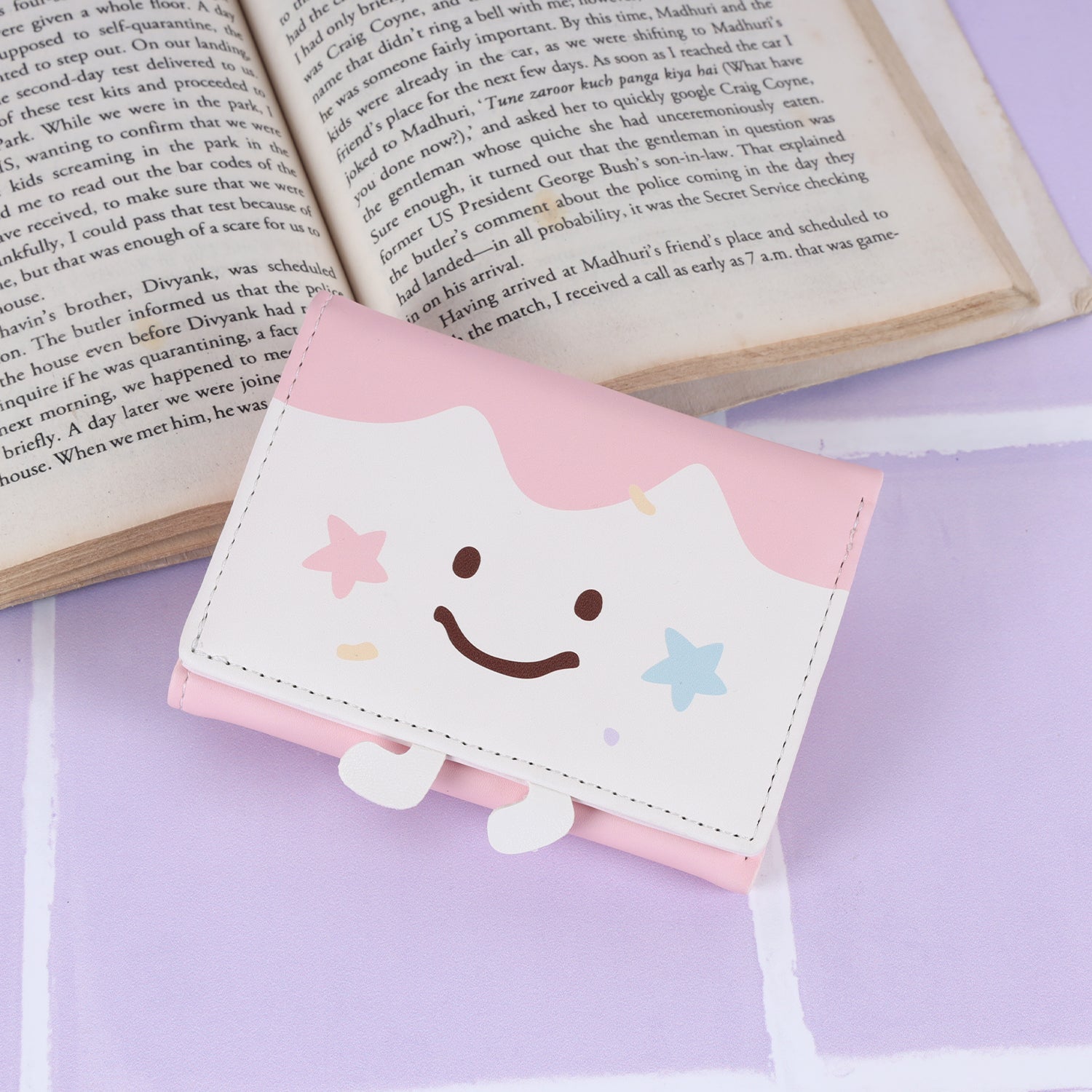 The "Jester's Delight" Tri-Fold Wallet: Whimsical Print & Compact Carry