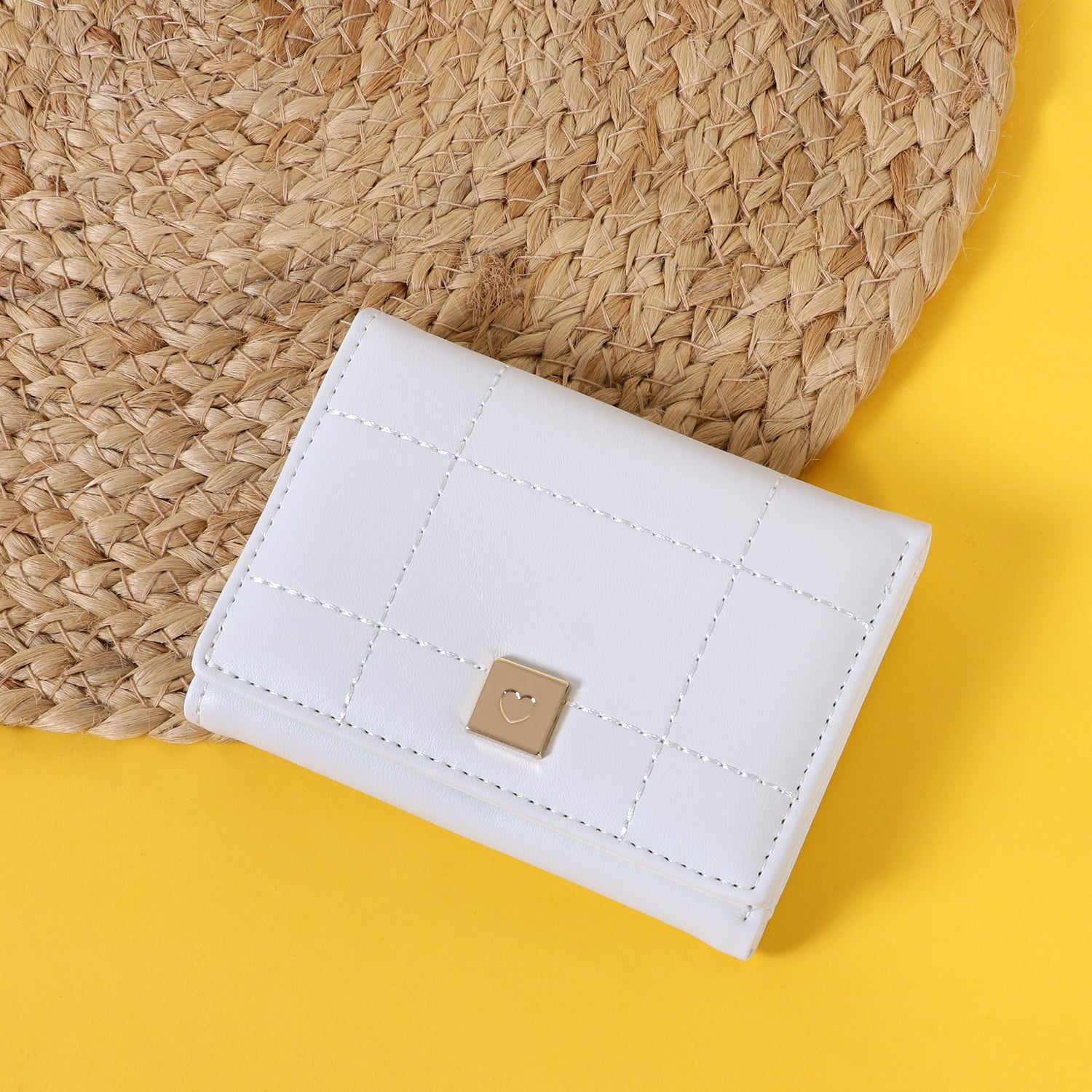 The "Secret Garden" Tri-Fold: Floral Lining & Gold Blossom Clasp