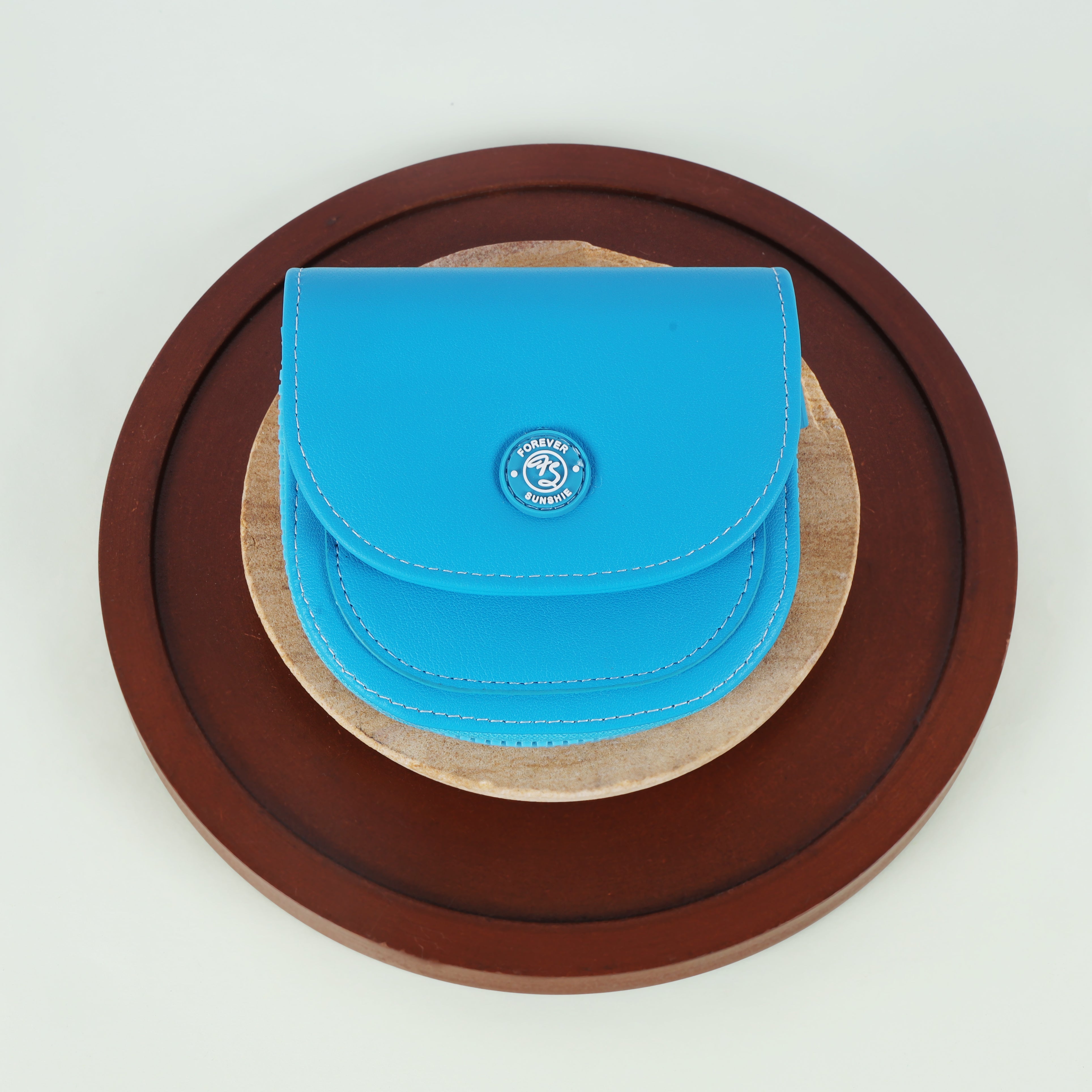 The Arc Compact Coin & Card Wallet with Emblem Flap