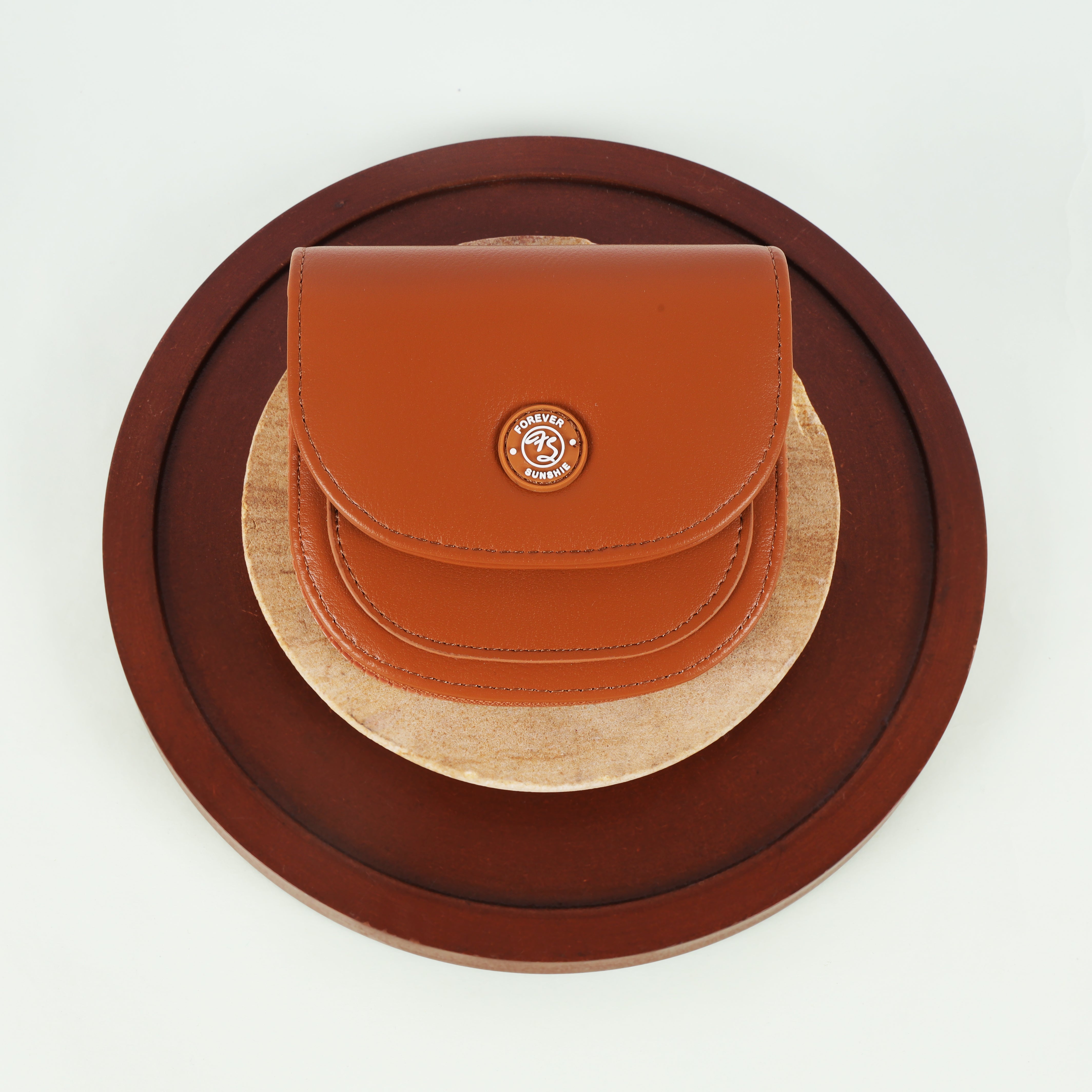 The Arc Compact Coin & Card Wallet with Emblem Flap