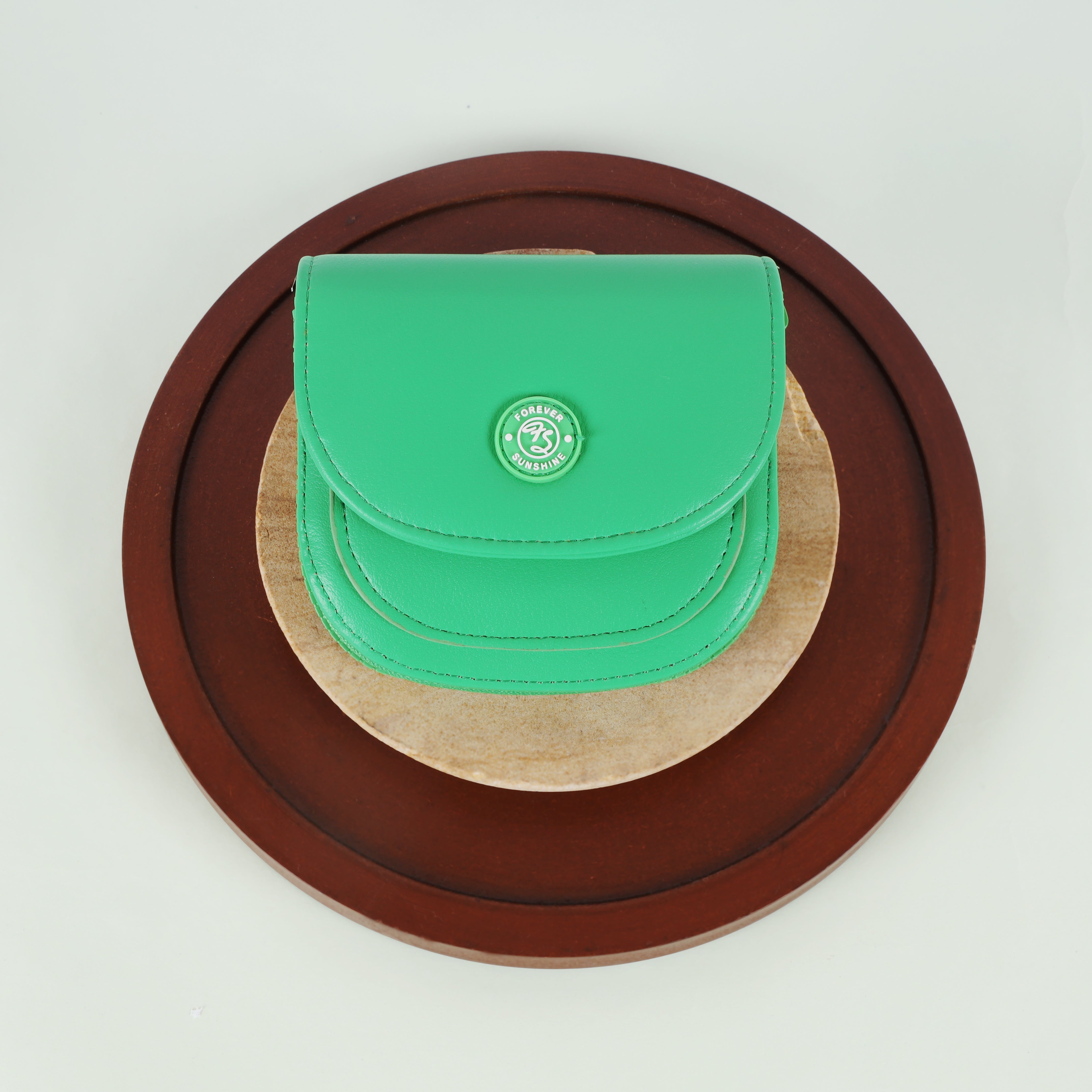 The Arc Compact Coin & Card Wallet with Emblem Flap