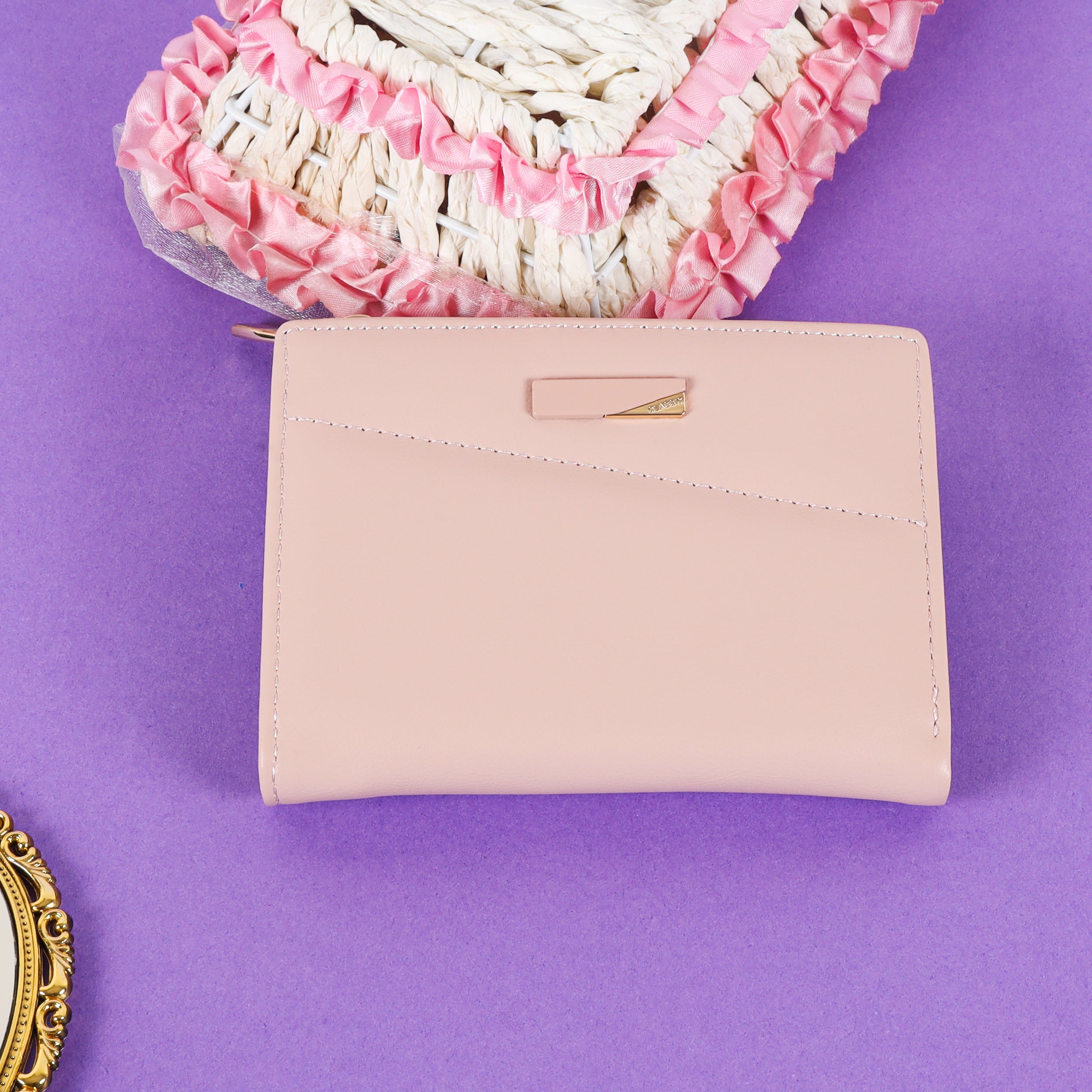 The Sleek Statement Mini: Luxe Faux Leather Wallet with Snap Closure and Card Organizer