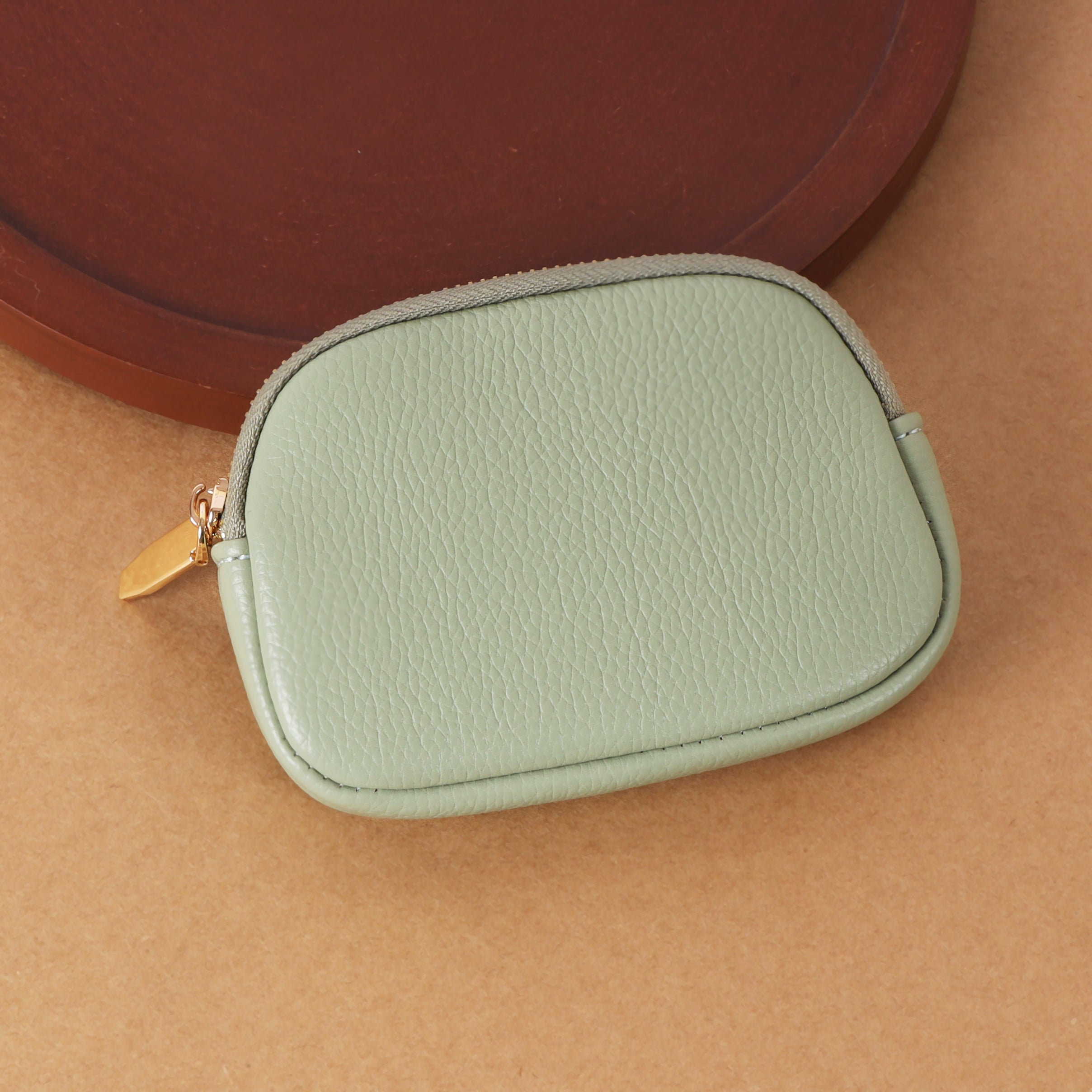 The "Everyday Carry" Key Fob Pouch: Textured Pebble Grain Zip Wallet