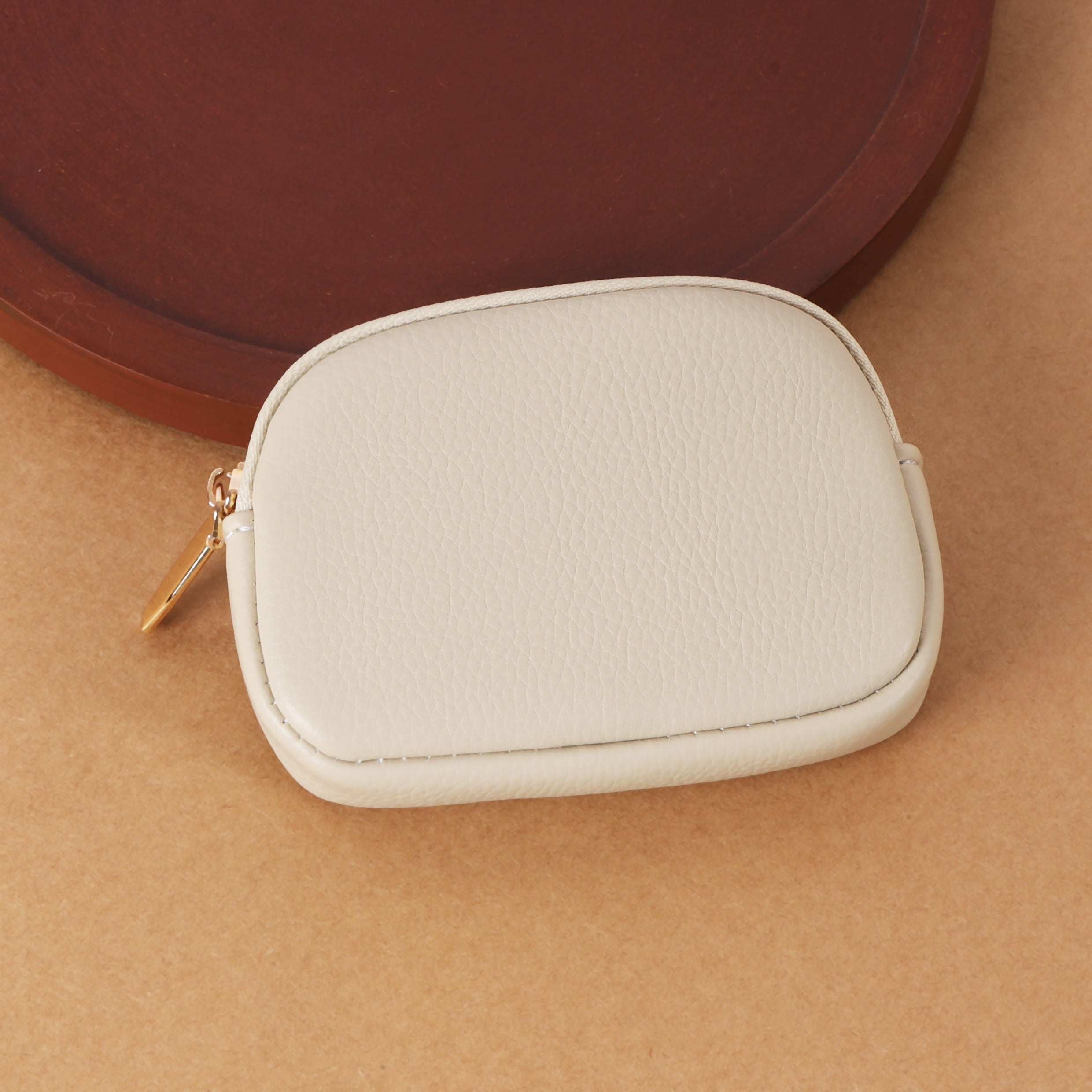 The "Everyday Carry" Key Fob Pouch: Textured Pebble Grain Zip Wallet