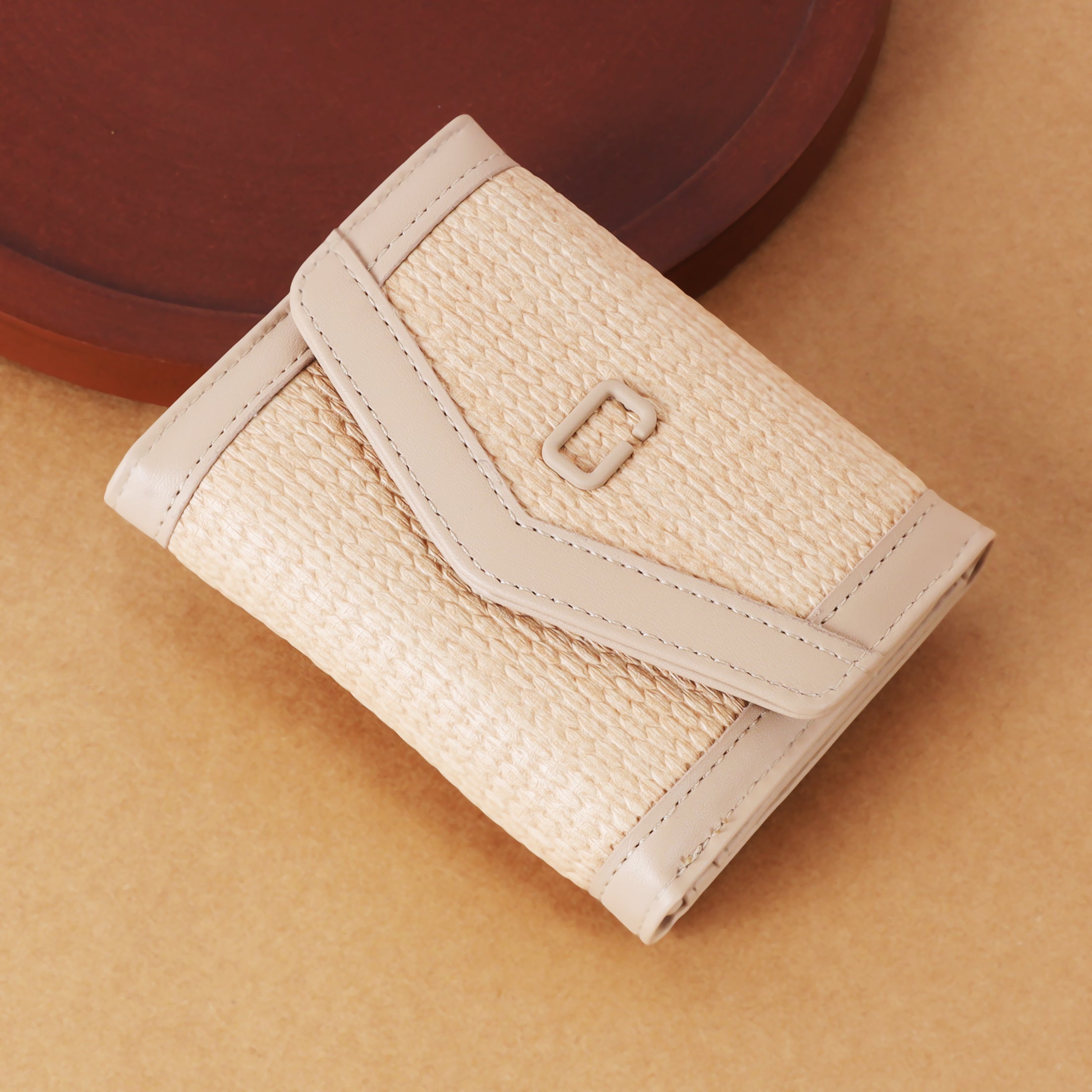 Elegant Textured Fabric SMALL Wallet for Women – Premium Flap Design