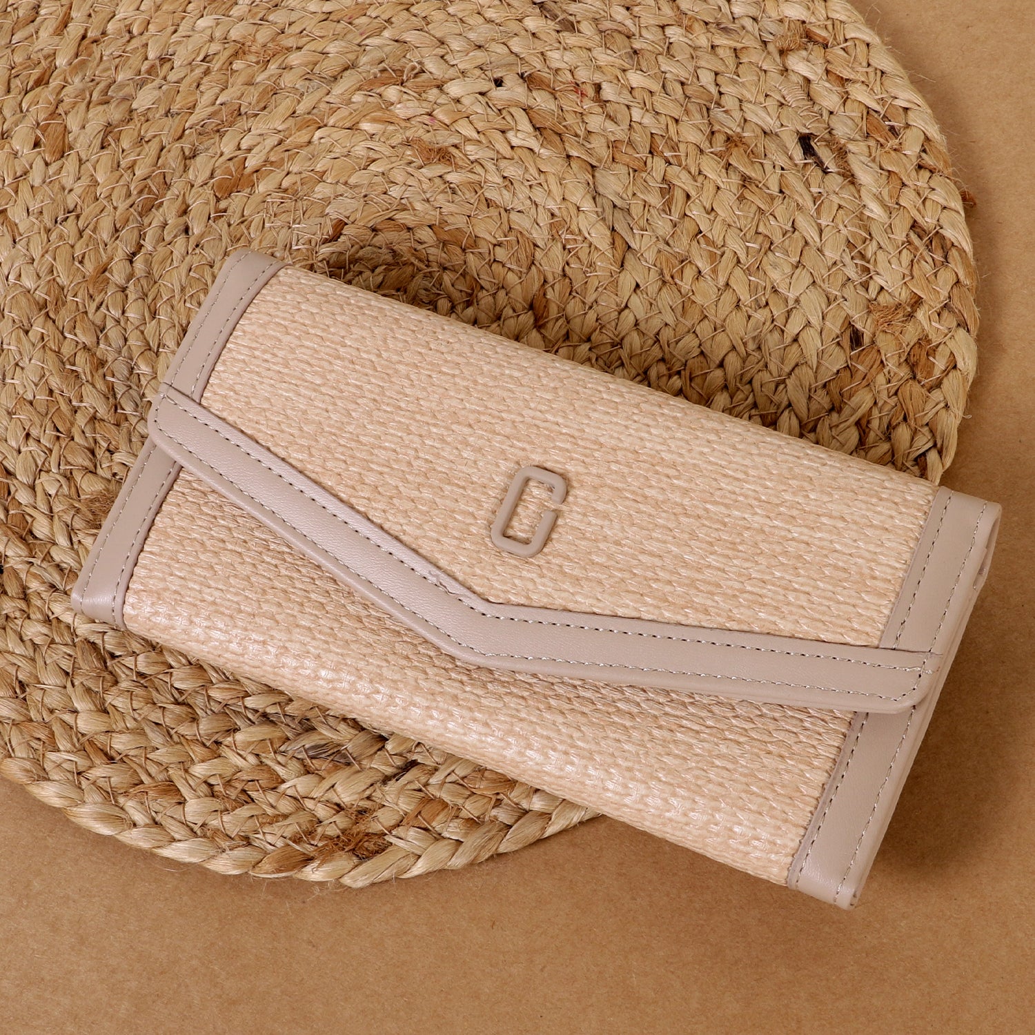 Elegant Textured Fabric Long Wallet for Women – Premium Flap Design