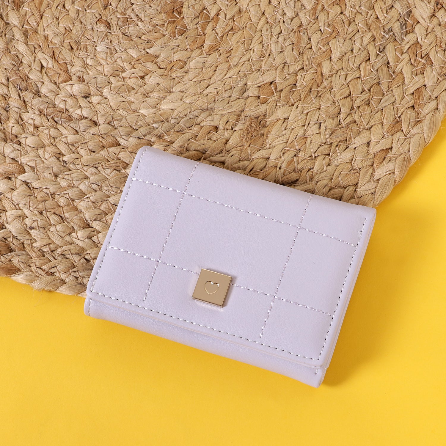 The "Secret Garden" Tri-Fold: Floral Lining & Gold Blossom Clasp