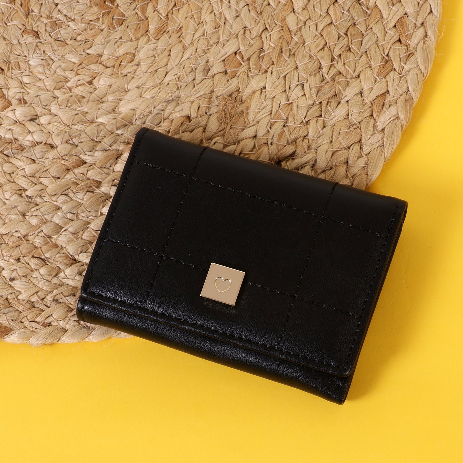 The "Secret Garden" Tri-Fold: Floral Lining & Gold Blossom Clasp