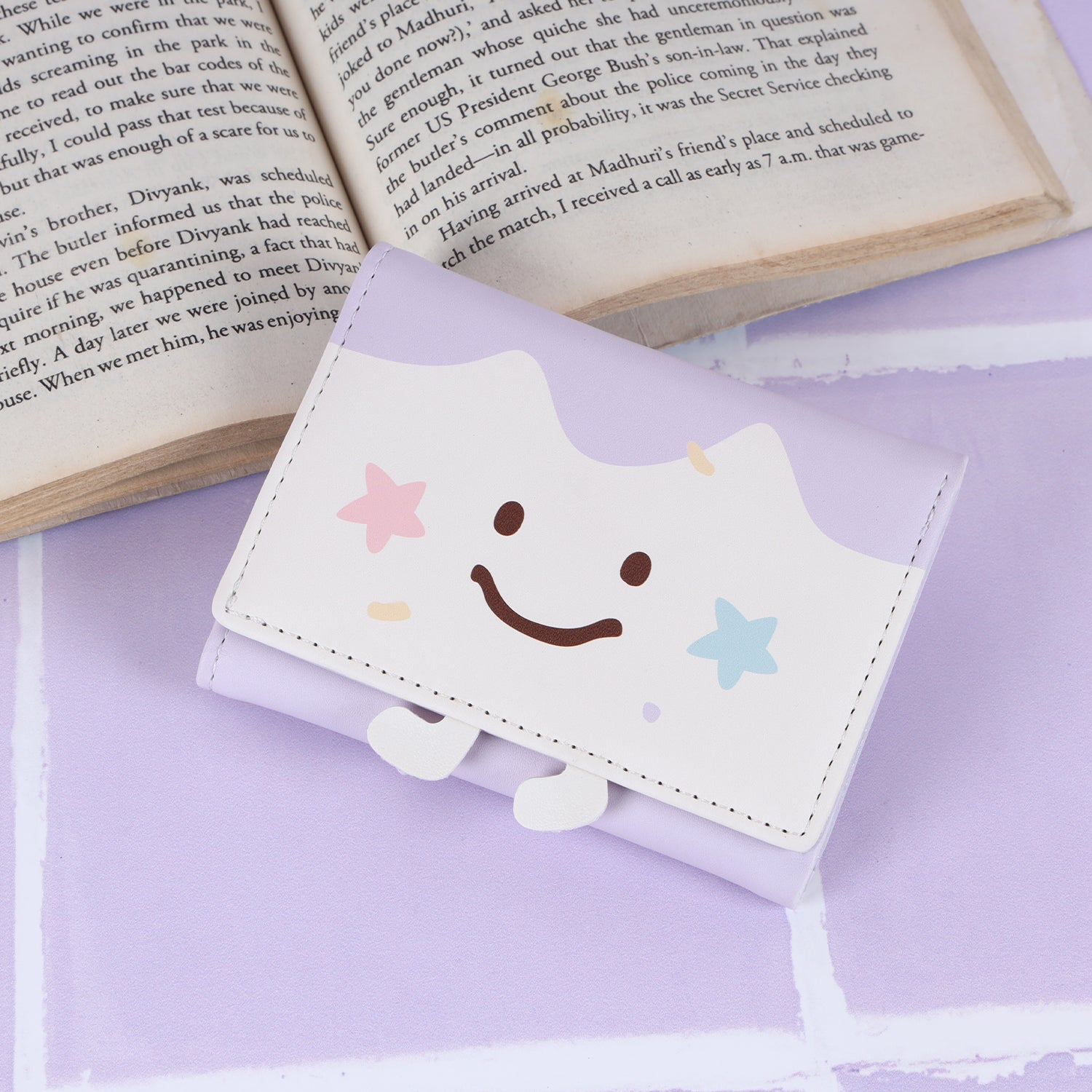 The "Jester's Delight" Tri-Fold Wallet: Whimsical Print & Compact Carry