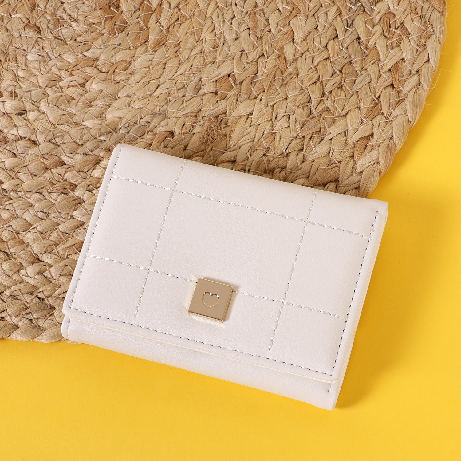 The "Secret Garden" Tri-Fold: Floral Lining & Gold Blossom Clasp