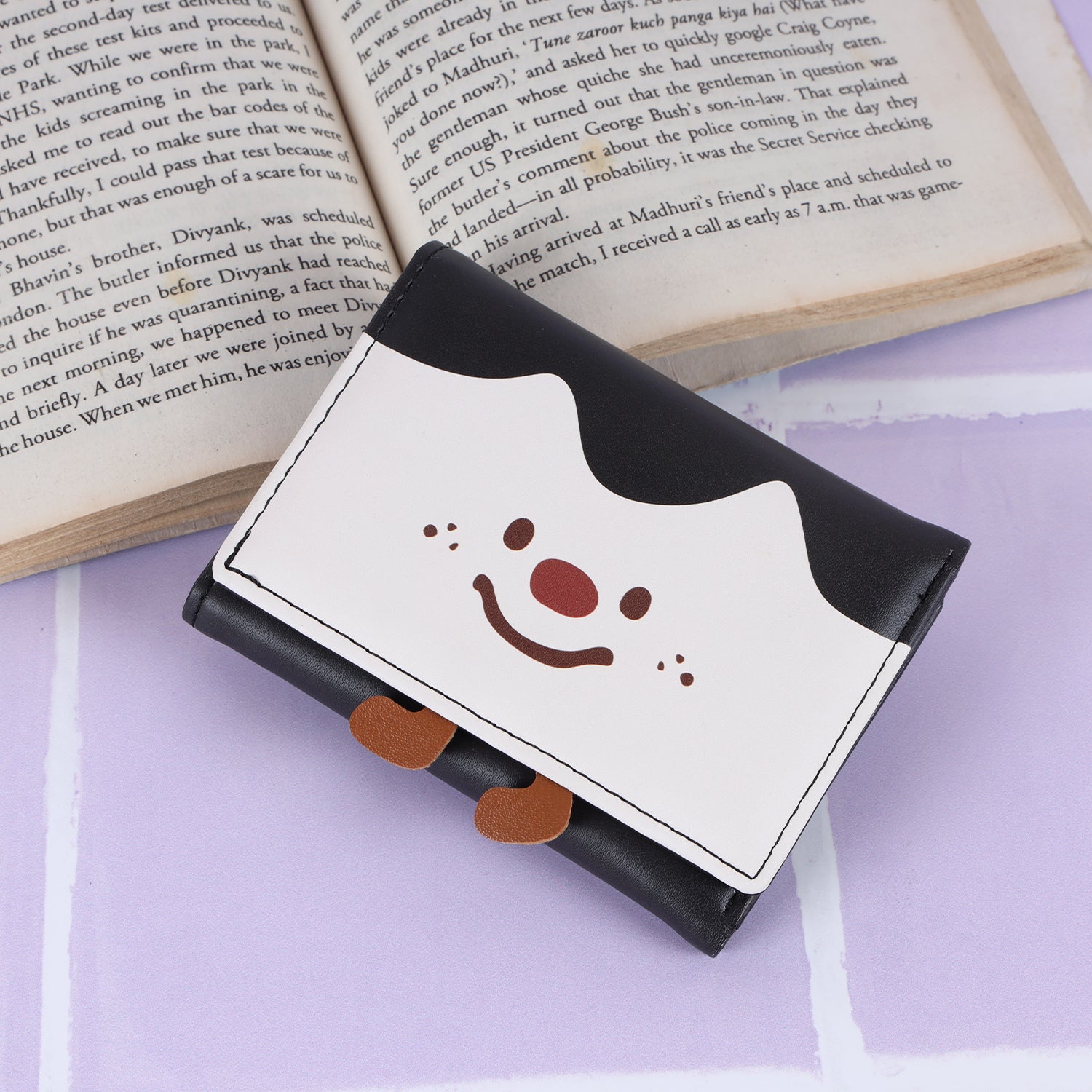 The "Jester's Delight" Tri-Fold Wallet: Whimsical Print & Compact Carry