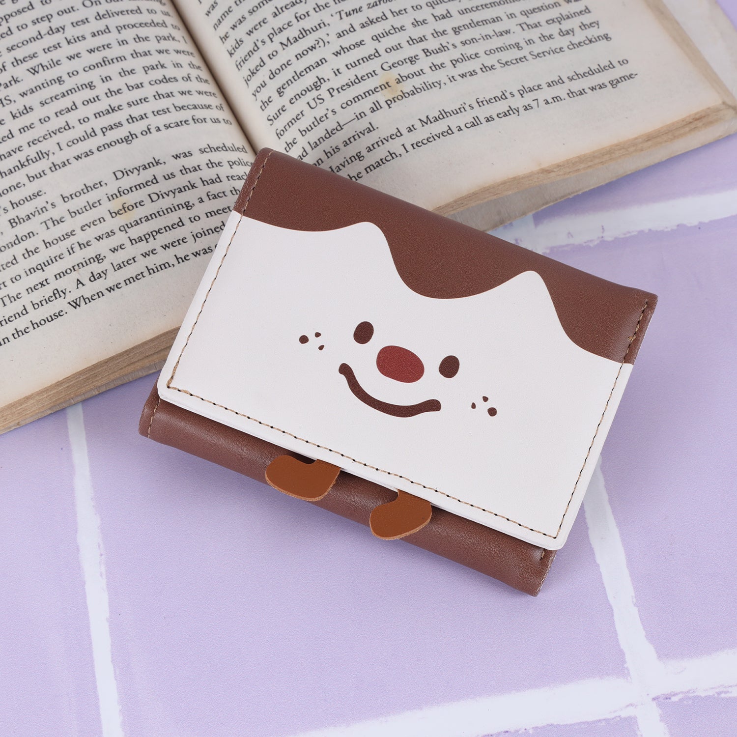 The "Jester's Delight" Tri-Fold Wallet: Whimsical Print & Compact Carry