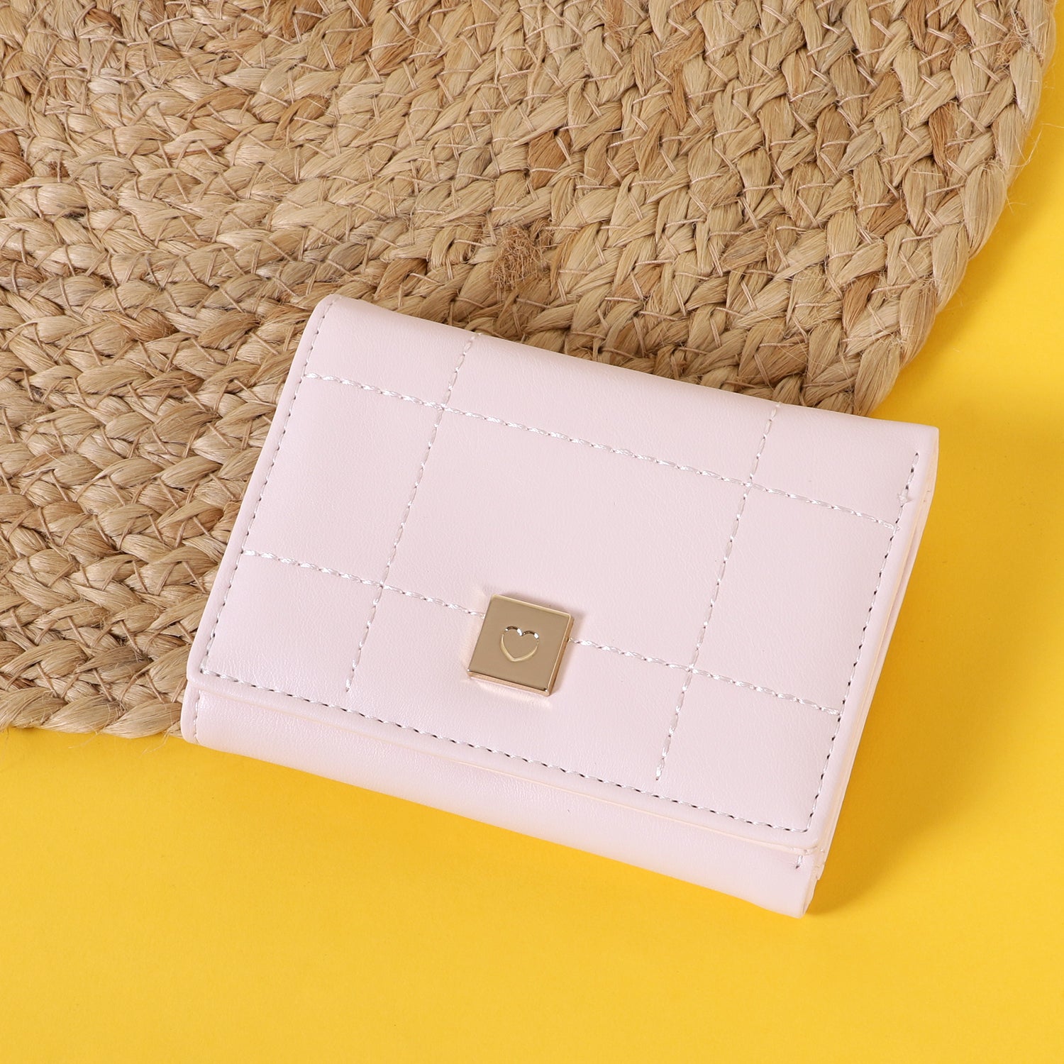 The "Secret Garden" Tri-Fold: Floral Lining & Gold Blossom Clasp