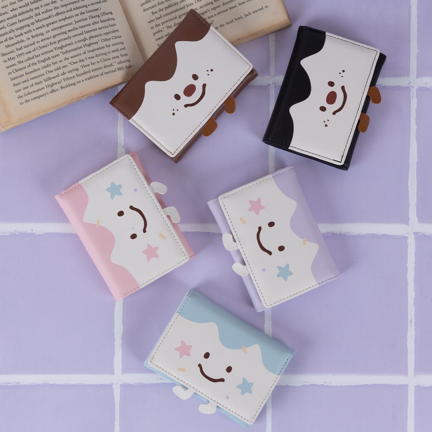 The "Jester's Delight" Tri-Fold Wallet: Whimsical Print & Compact Carry