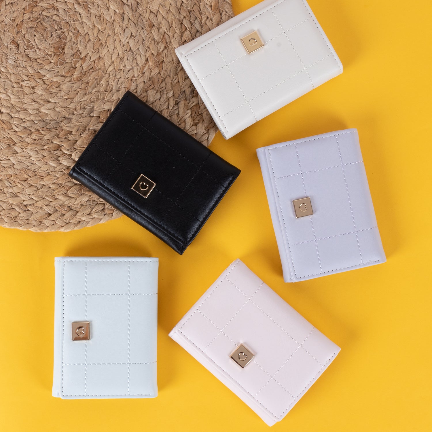 The "Secret Garden" Tri-Fold: Floral Lining & Gold Blossom Clasp