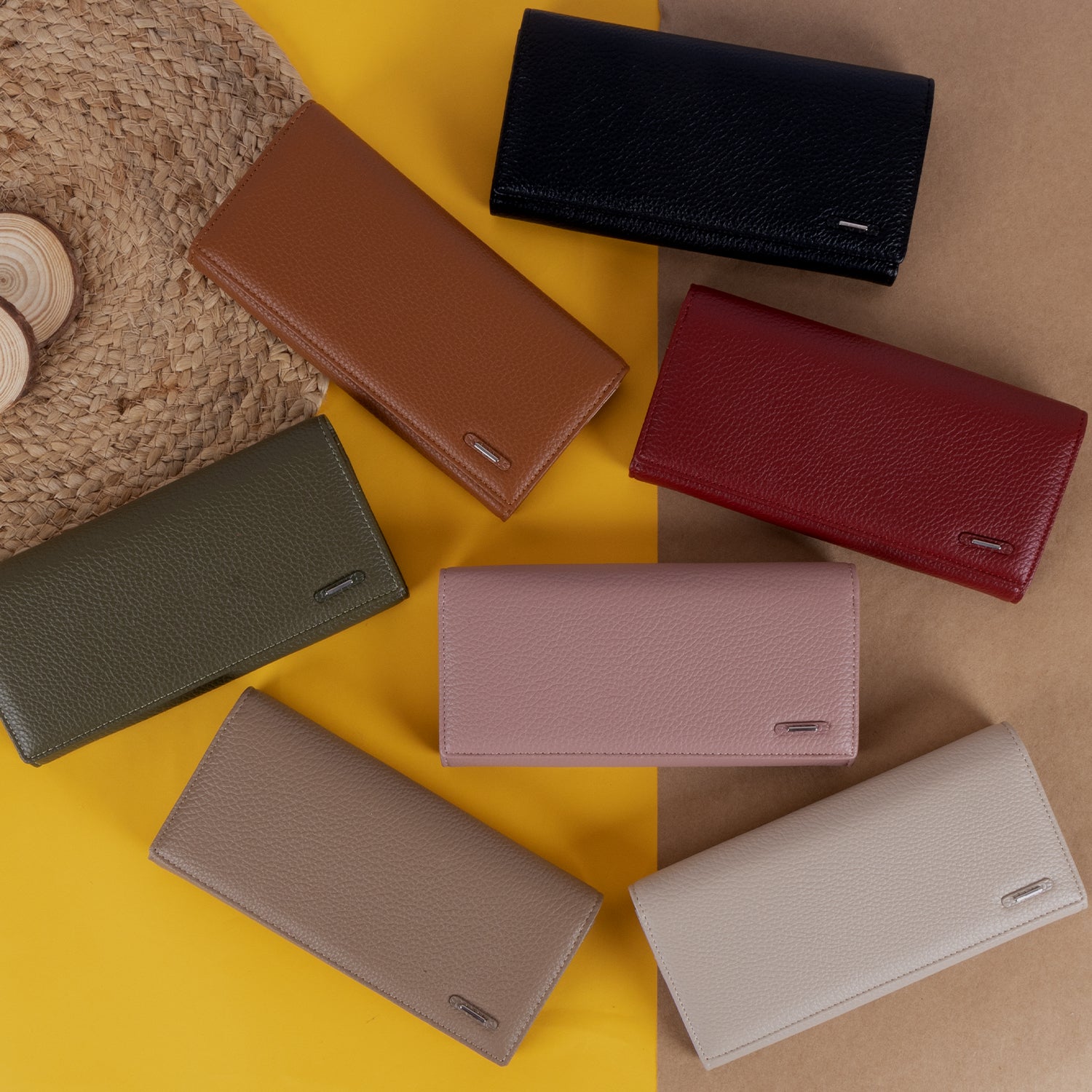 Premium PU Leather Long Wallet for Women – Elegant & Multi-Color Design