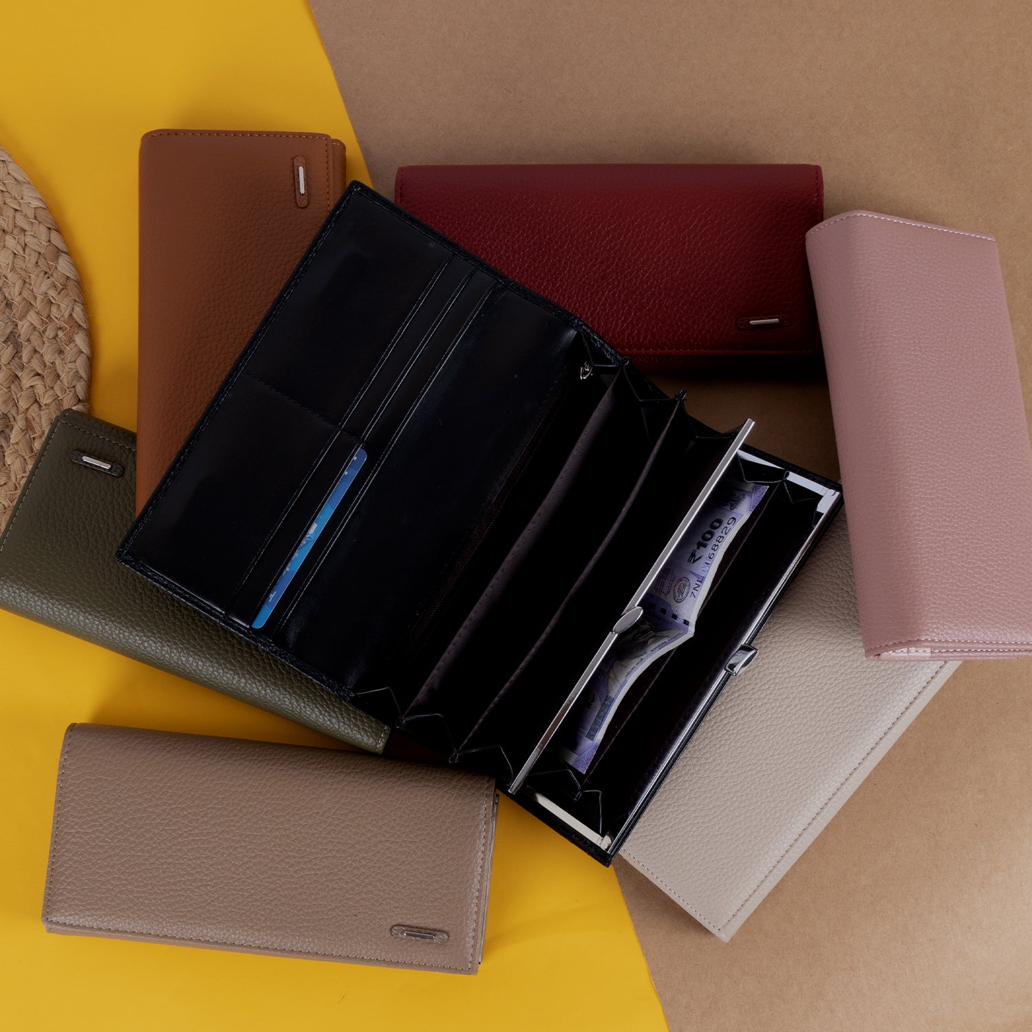 Premium PU Leather Long Wallet for Women – Elegant & Multi-Color Design