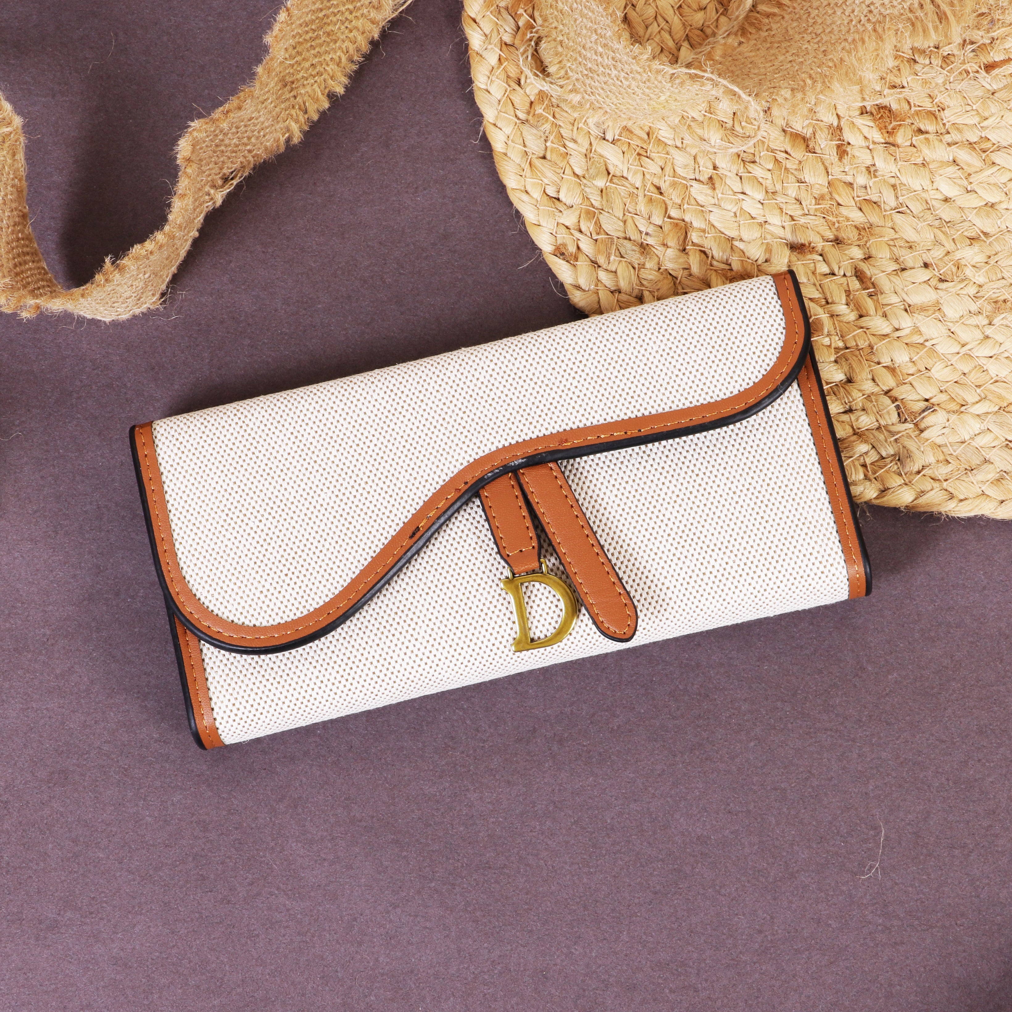 Premium Patterned Fabric LONG Flap Wallet for Women