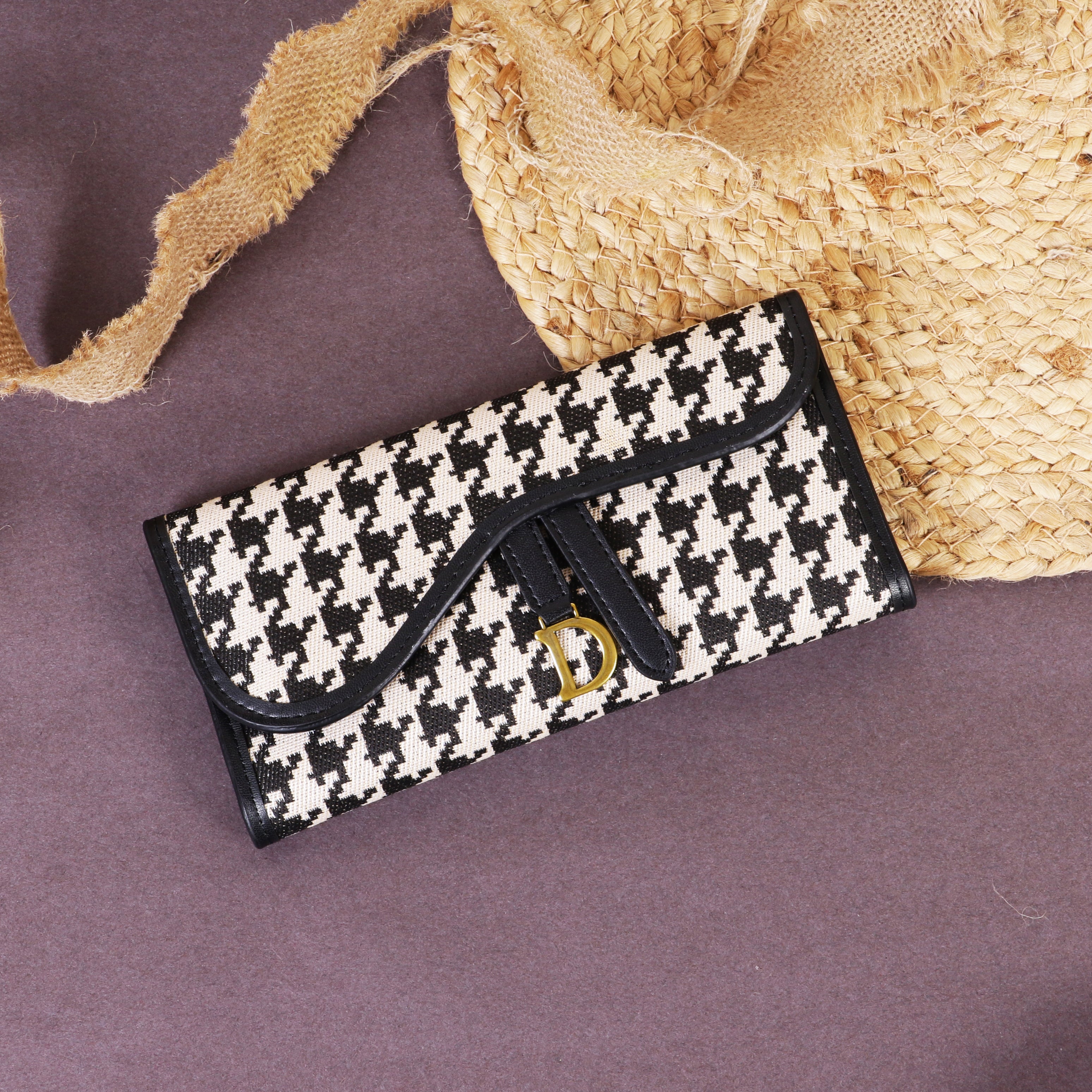 Premium Patterned Fabric LONG Flap Wallet for Women
